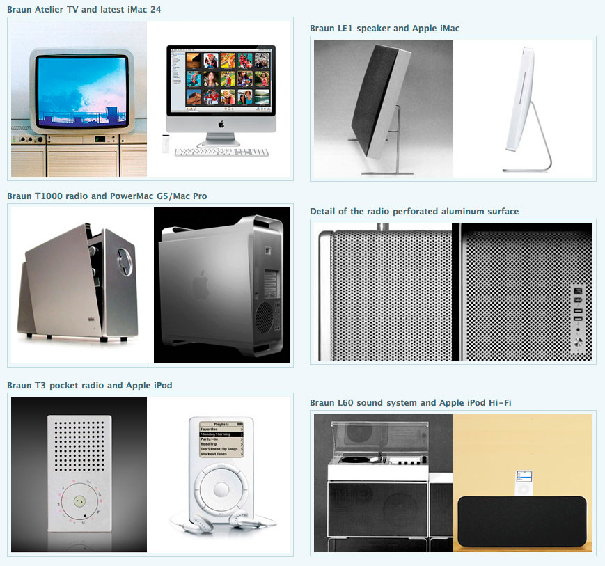 dieter rams and Apple/Mac/iPod |
