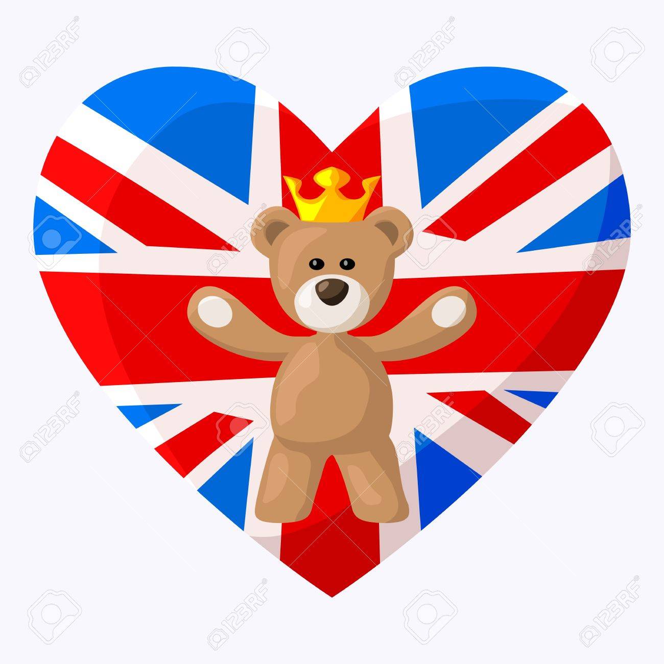 21307848-Teddy-Bear-with-crown-and-heart-with-British-flag-on-the-background-on-occasion-of-the-birth-of-the--Stock-Vector.jpg