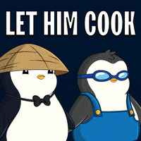 Hold Up Cooking GIF by Pudgy Penguins